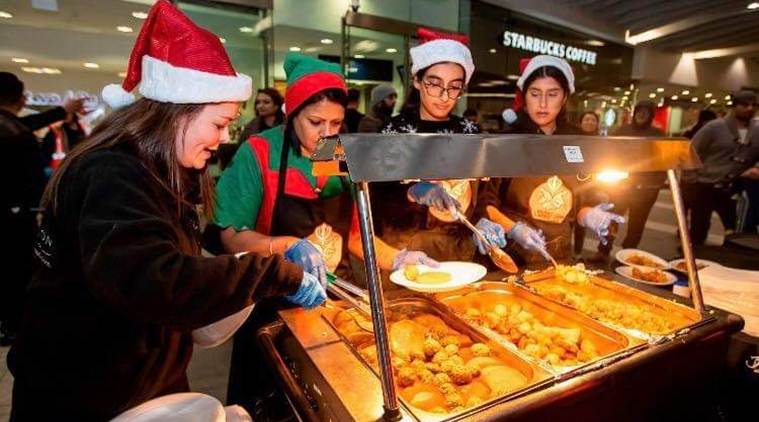 Christmas Feast by Sikh Community in Birmingham. Photo: IndianExpress